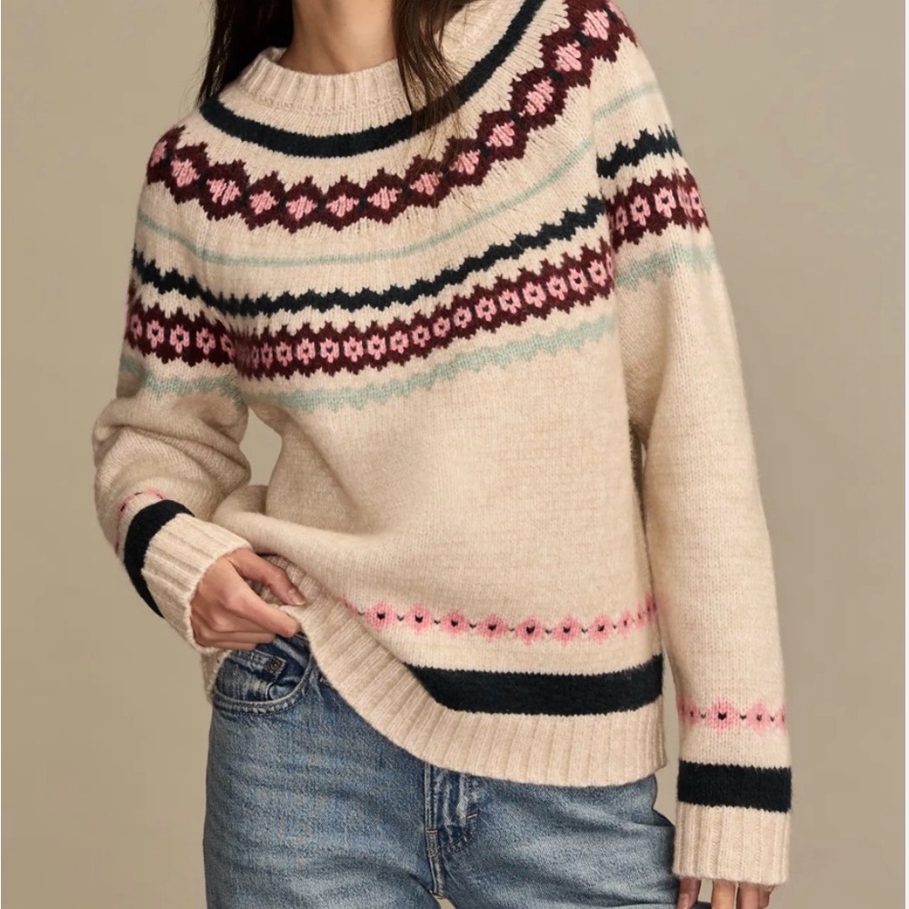Lucky Brand Fair Isle Sweater Sz XL NWT